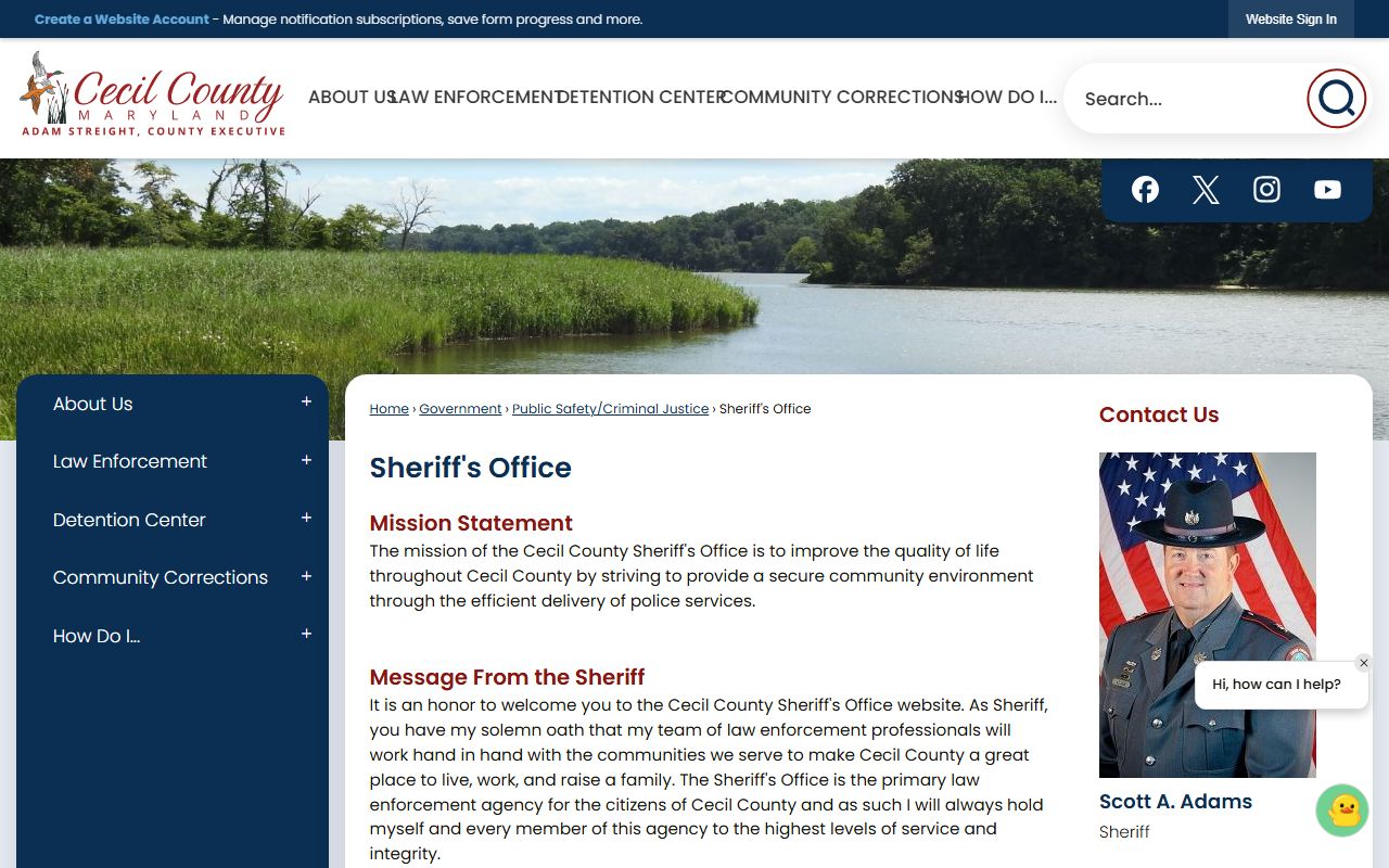 Cecil County Sheriff Office website for 72 hour booking information