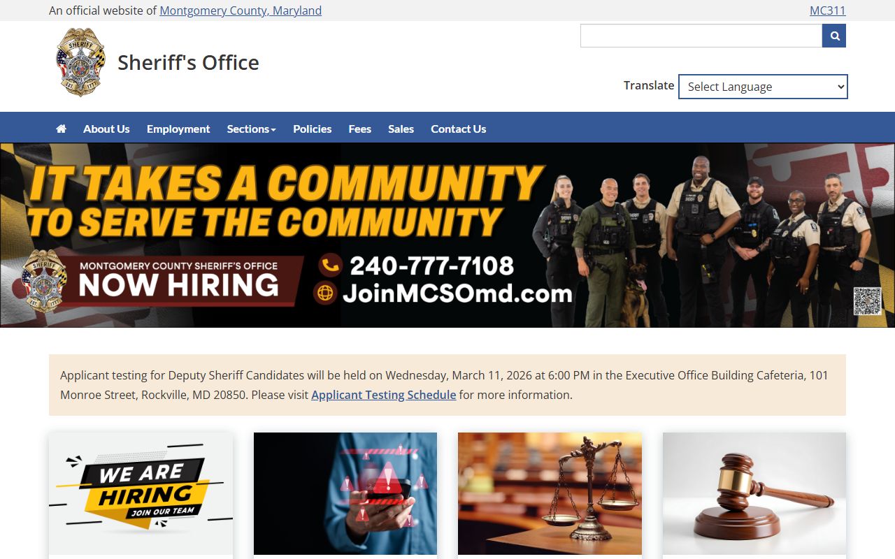 Montgomery County Sheriff Office website