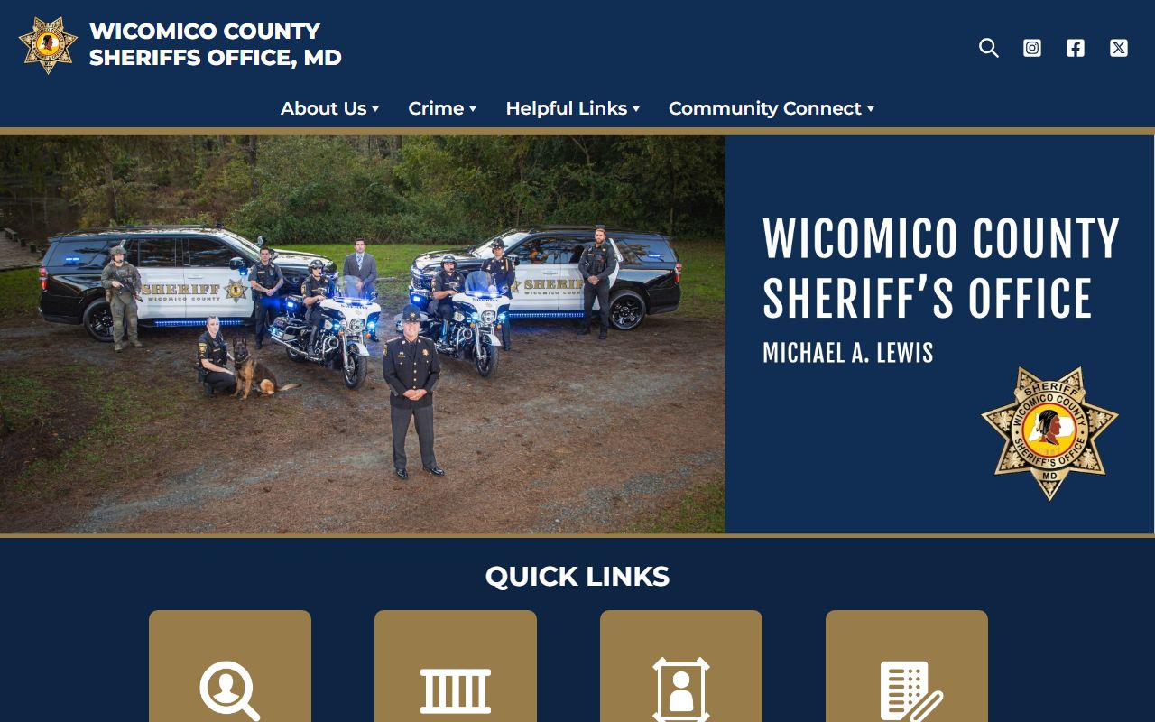 Wicomico County Sheriff Office website for 72 hour booking inquiries